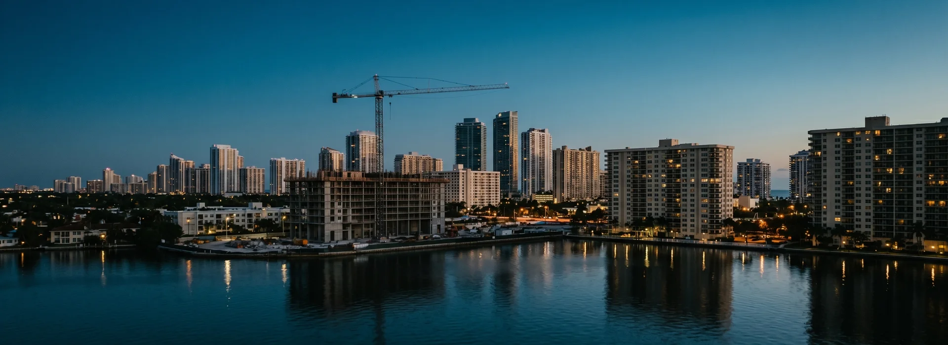 Blue-hour photograph of Miami used as the backdrop for the wrongful death lawyer consultation call to action.