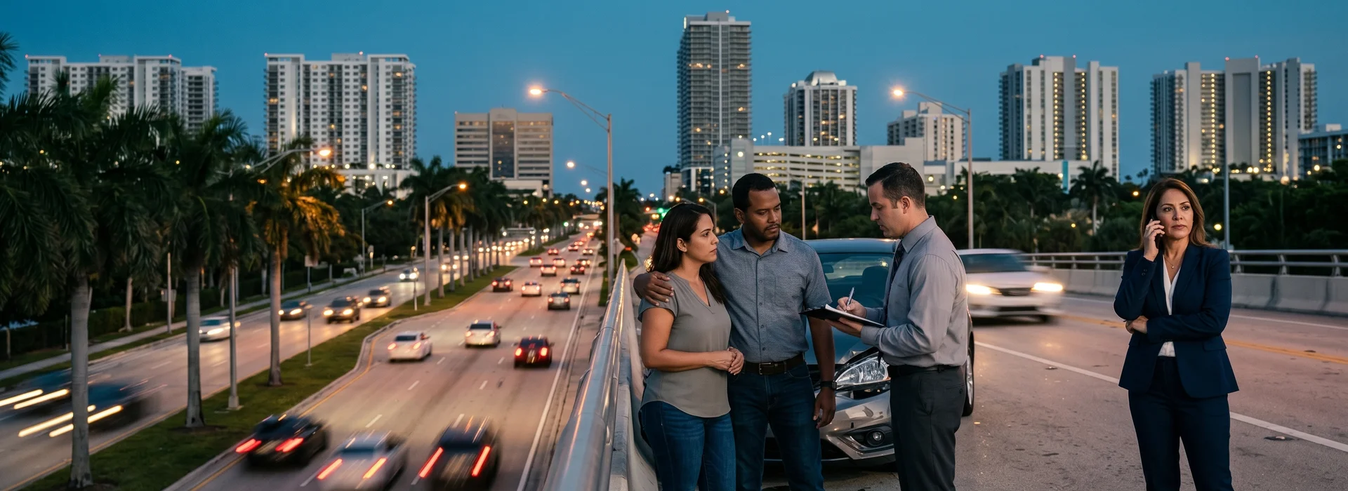 Editorial photograph of Pinecrest at golden hour, conveying the local context for pedestrian accident lawyer representation.