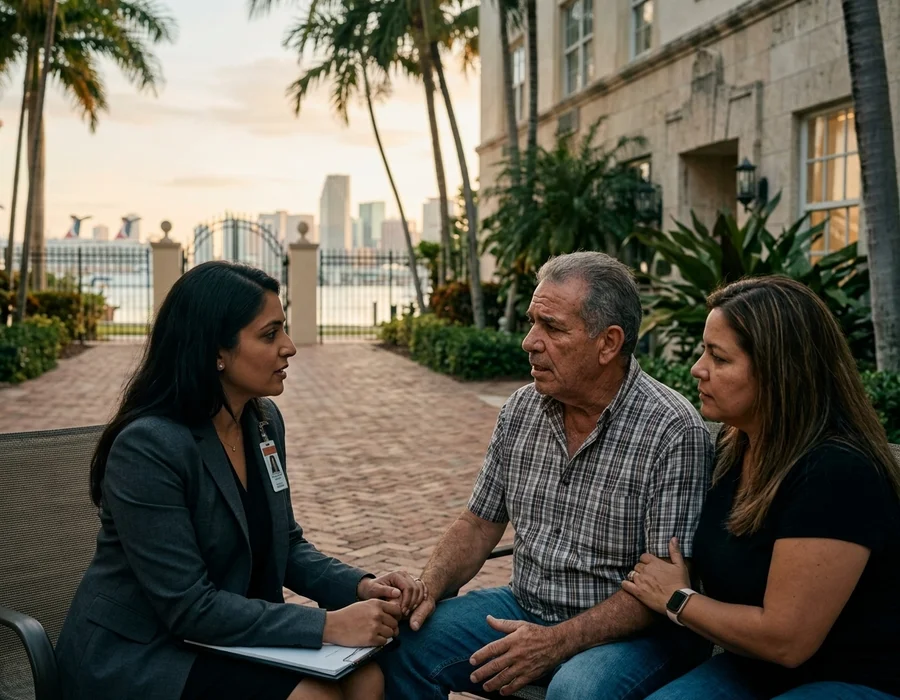 Editorial photograph of Miami at golden hour, conveying the local context for wrongful death lawyer representation.